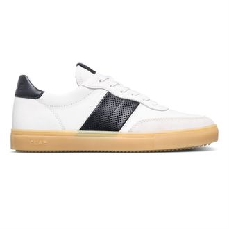 Clae Mens Adults Low Top Trainers in Wht/Blk/Gum - White - Size UK 8.5