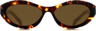 Prada Oval Womens Honey Tortoise Dark Brown PR26ZS - One Size