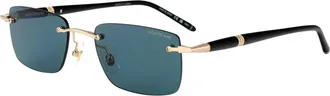 Montblanc MB0344S Rimless Injected Sunglasses - Teal