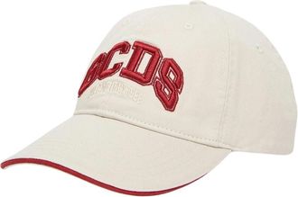 GCDS Lounge Logo Baseballmuts - unisex - Petten - Beige - ONE Size - Katoen - Accessoires