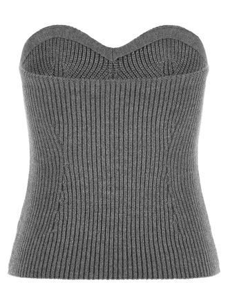 Jil Sander Ribbed Virgin Wool Sweater - Gray
