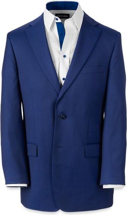 Paul Fredrick Wool Solid Single Breasted Notch Lapel Suit Jacket