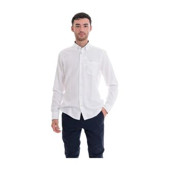 Barbour Charlton Eco Tailored Shirt - Heren - Zakelijke Overhemden - Wit - S - Leer - Overhemden