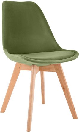 Clp Silla con asiento en terciopelo verde claro