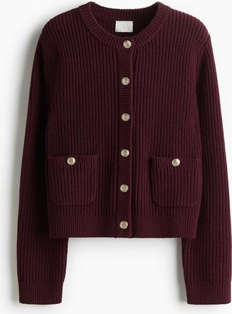 H&M Gerippter Cardigan - Red