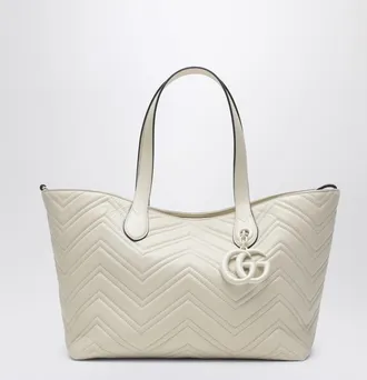 Gucci Gg Marmont Medium Shopping Bag Ivory