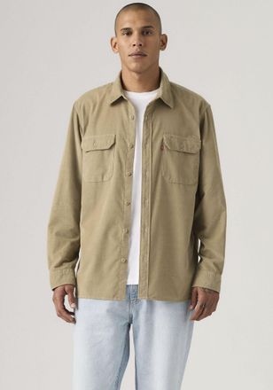 Levi's Langarmhemd LEVIS JACKSON WORKER, Herren, Gr. XXL, N-Gr, true chino, Cord, Obermaterial: 100% Baumwolle, relaxed fit, Hemden Langarmhemd