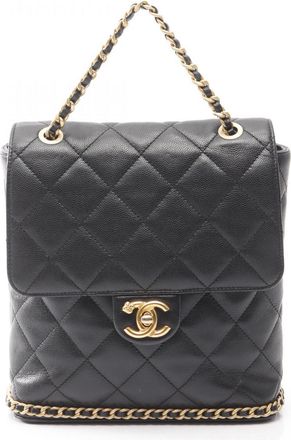 Chanel Black Leather Backpack (Pre-Owned)