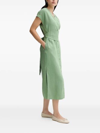 Pedro del Hierro belted linen dress - Green