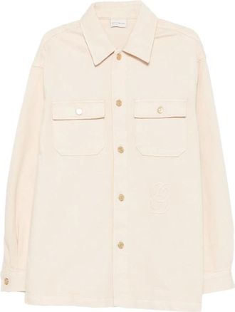 Dr&ocirc;le de Monsieur Light Jackets, male, Beige, Size: S Denim Shirt