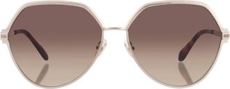 Ferragamo Brown Gradient Geometric Ladies Sunglasses SF325S 745 62