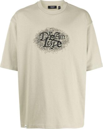 Five CM graphic-print cotton T-shirt - men - Cotton - S - Green