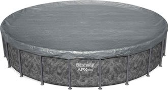 Bestway Cubierta Para Piscina &Oslash;6,71 M Redondo Poli&eacute;ster Gris Bestway