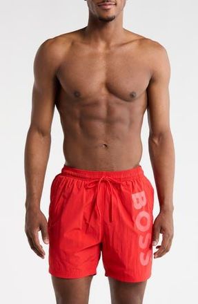 BOSS Octopus Swim Trunks in Bright Red at Nordstrom Rack, Size Xx-Large