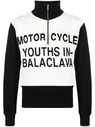Youths in Balaclava Motor Cycle knit jumper - White