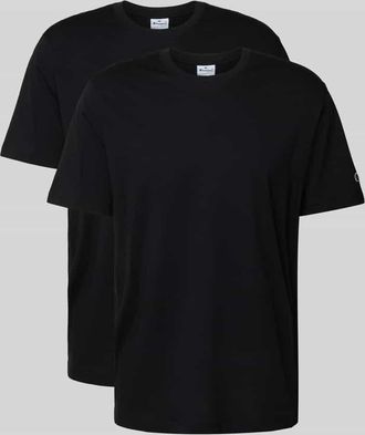 Champion T-Shirt mit Logo-Badge im 2er-Pack in Black, Größe XL