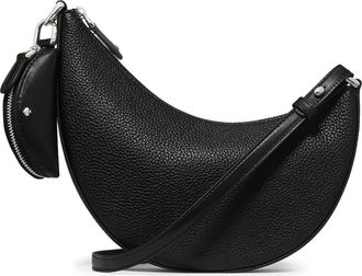 Kate Spade New York mini duo pebble leather crossbody bag in Black/Silver at Nordstrom
