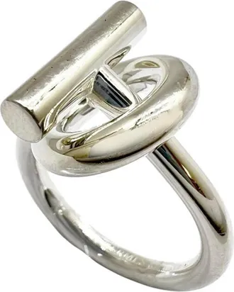 Herm&egrave;s Silver Silver 925 Band Ring (Pre-Owned)
