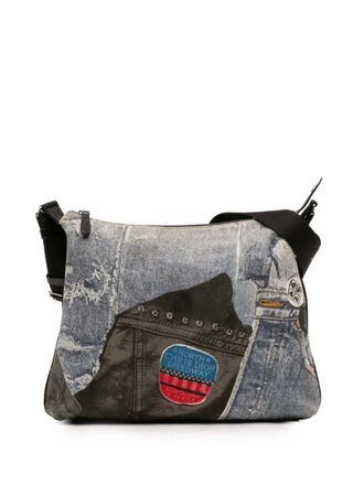 Dior Borsa a tracolla Speedway in denim con stampa 2001 - Blu