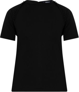 Jacquemus Clavea T-Shirt - Dames - T-shirts - Zwart - M - Katoen - Tops
