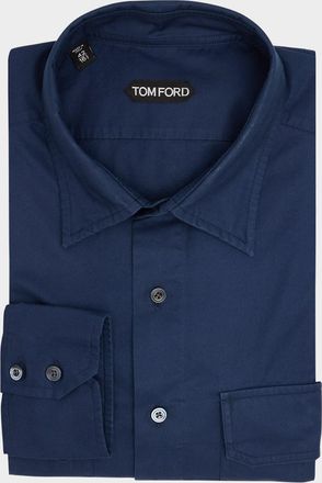 Tom Ford Mens Cotton Twill Double-Pocket Overshirt