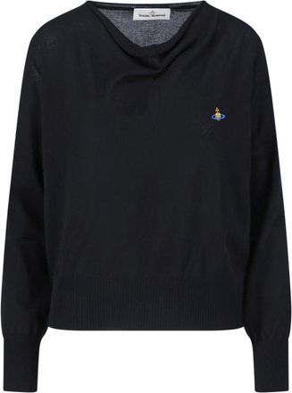 Vivienne Westwood Black Pamela Cotton Long-Sleeved Top