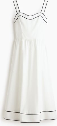 H&M Ausgestelltes Baumwollkleid - Weiss