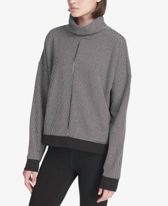 DKNY Sport Turtleneck Top In Mercer Stripe