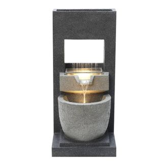 MonsterShop Electric Water Feature - Cascade Springs in Grey