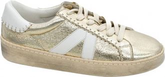 Corkys Footwear Womens Friend Zone Sneakers In Gold Crinkle Metallic