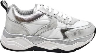 Voile Blanche Zilver Metallic Sneakers - Dames - Sneakers - Grijs - 41 EU - Su&egrave;de - Schoenen