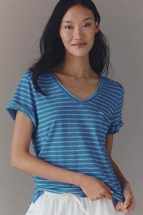 Pilcro The Quinn Short-Sleeve V-Neck Tee by Pilcro