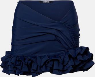 Jacquemus Playa ruffled jersey miniskirt