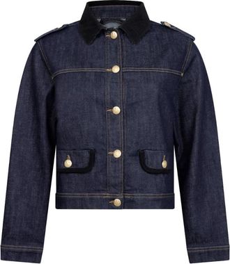 Aaiko Dames, Jassen, Blauw, Maat: XS Denim