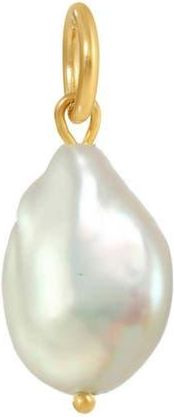 Kozakh Freshwater Pearl Teardrop Charm in Gold at Nordstrom