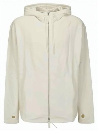 Helmut Lang Minimalist Hooded Sweatshirt With Full Zip Closure