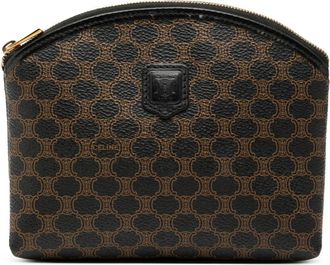 Celine Pre-owned Clutches, female, Black, Size: ONE SIZE Pre-owned Printed Coated Canvas Pouch