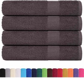 vidaXL Toallas de sauna 4 uds 100% algodón antracita 80x200 cm 360 gsm Vidaxl