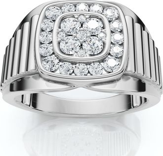 Pompeii3 1/2Ct Mens Everett Diamond Wedding Ring 10k Gold Anniversary Band Lab Grown