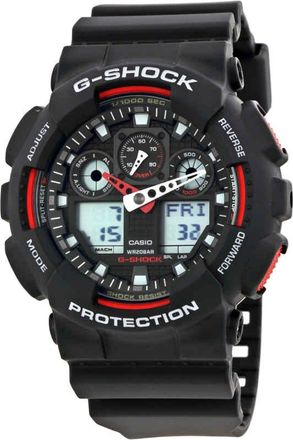 Casio G-Shock Black Resin Strap Mens Watch GA100-1A4