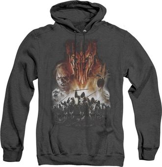 Gildan Lord Of The Rings Evil Rising Adult Heather Hoodie / Hooded Sweatshirt