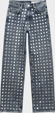 Rag & Bone Shea Embellished High-Rise Relaxed Jeans