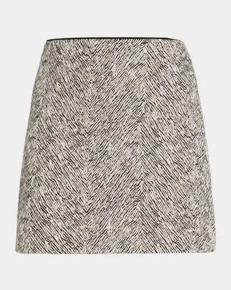 Milly Emily Herringbone Striped Mini Skirt