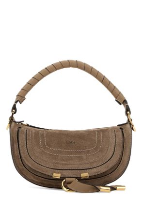 Chlo&eacute; Cappuccino Suede Mini Marcie Shoulder Bag