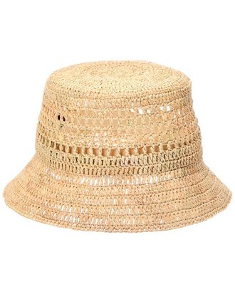 Bruno Magli Crochet Short Brim Bucket Hat