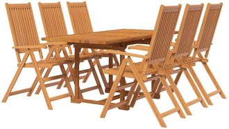 vidaXL Vidaxl - Juego De Comedor De Jard&iacute;n 7 Piezas Madera Maciza De Acacia