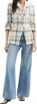 Veronica Beard Clayton Dickey Jacket In Powder Blue Multi