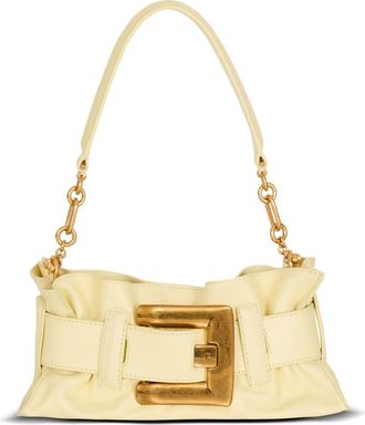 Balmain Mini Anthem Shoulder bag in calfskin leather in Yellow at Nordstrom