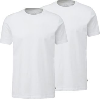 QS by s.Oliver T-Shirt QS, Herren, Gr. XXL, wei&szlig;, Jersey, Obermaterial: 100% Baumwolle, unifarben, regular fit normal, Rundhals, abgesteppte Kante, Shirts T-Shirt, m