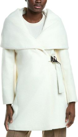 Via Spiga Wool-Blend Hooded Coat